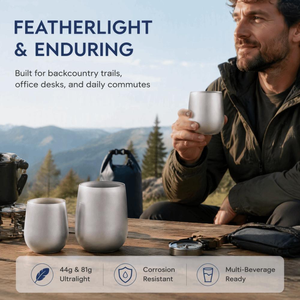 Insulated Camping Coffee Cup Lightweight Outdoor Drinkware Double-Wall Eggshell Tumbler  Home