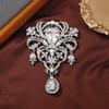 Pendant Rhinestone Brooch Hollow Luxury Ornaments Elegant Flower Brooch  Female