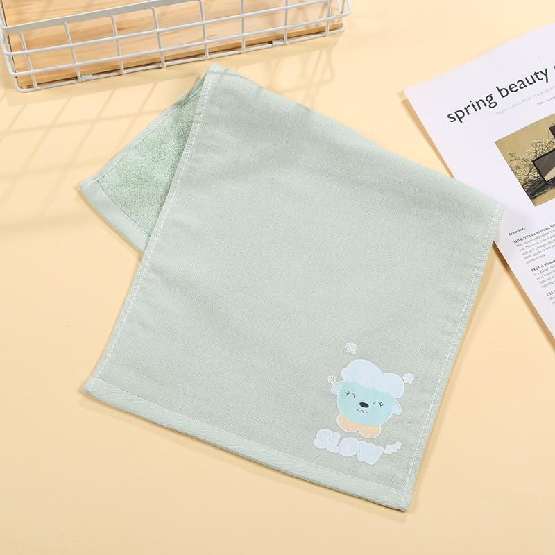 1Pc 25x50cm Cartoon Animal Printed Gauze Cotton Children Wash Face Wipe Hand Towel Bathroom Tool