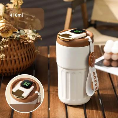 Tazza da caffè in acciaio inossidabile da 450 ml con display LED intelligente della temperatura, thermos, tazza da viaggio, bicchiere isolato