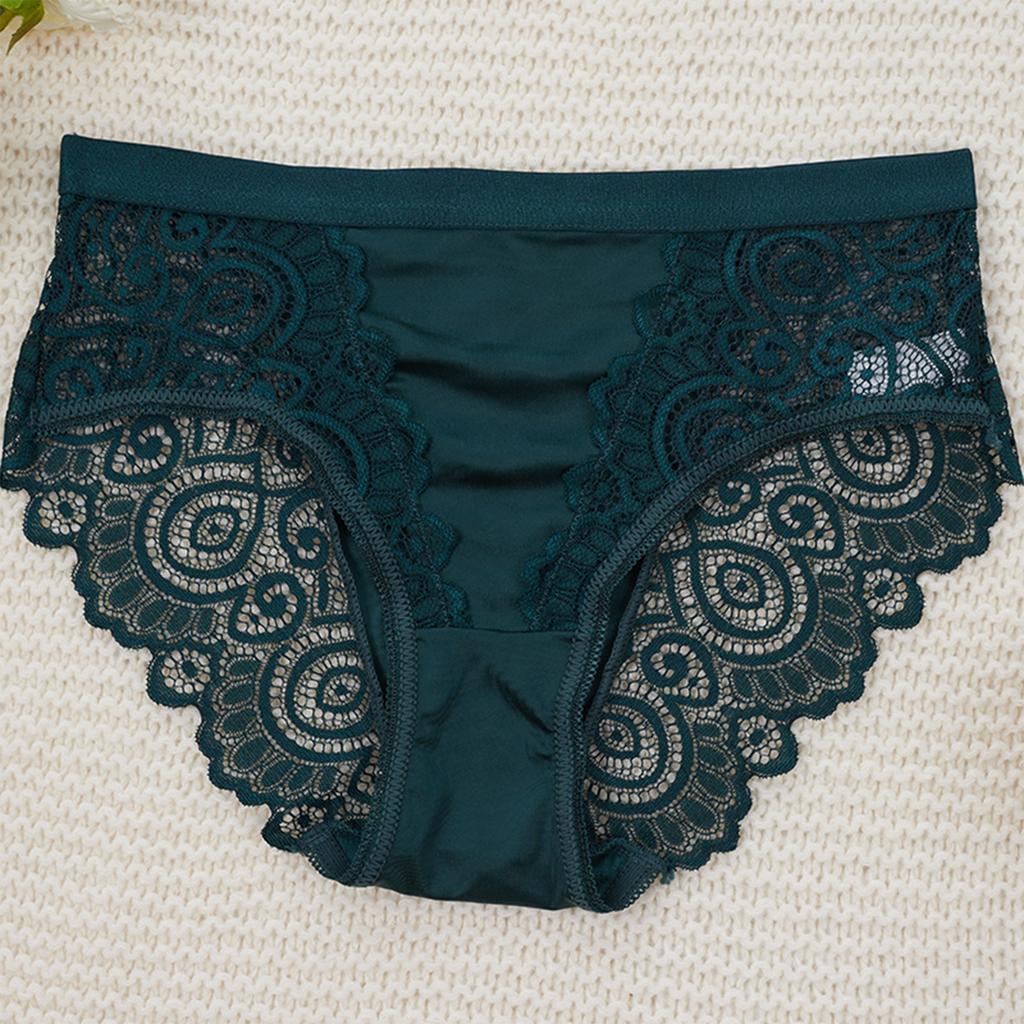Ladies' Lace Underwear Mid Waist Sexy Lace Underwear