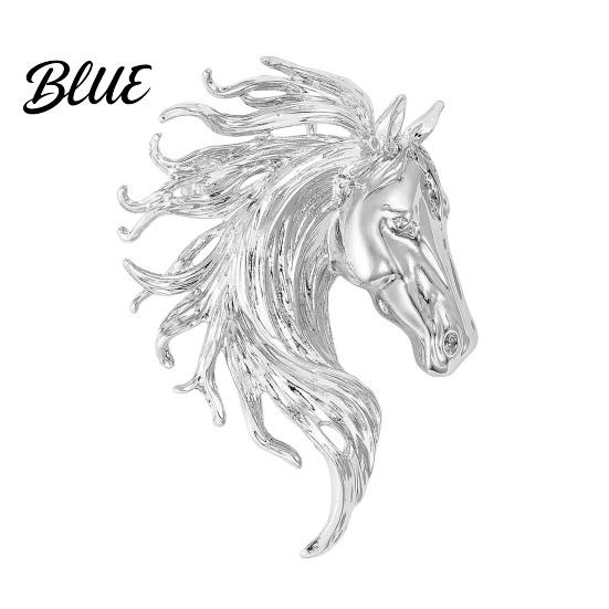 Anti-rust Brooch Pin Retro Style Horse Head Design Anti-oxidation Sophisticated