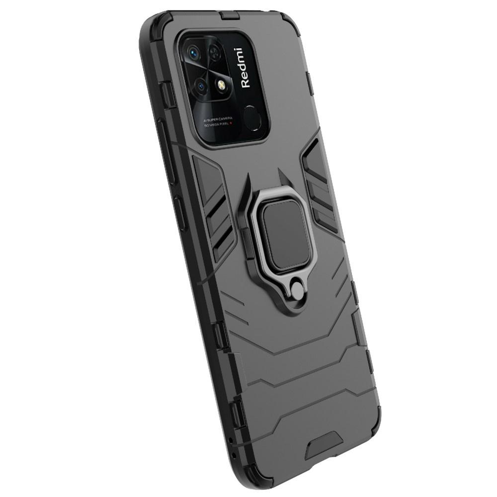 Case for Xiaomi Redmi 10C, Kickstand Ring, Black