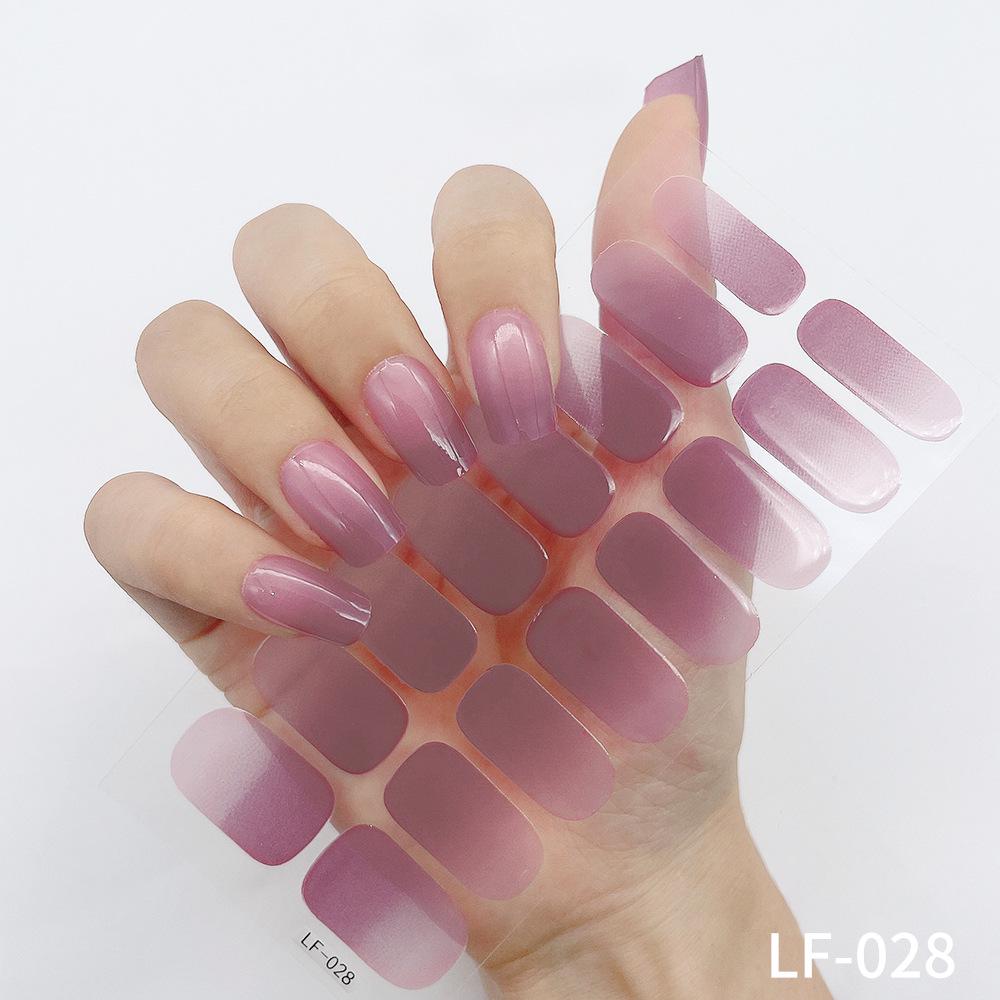 

Градиентные французские наклейки для ногтей на всю поверхность - 16 шт. Свежий дизайн