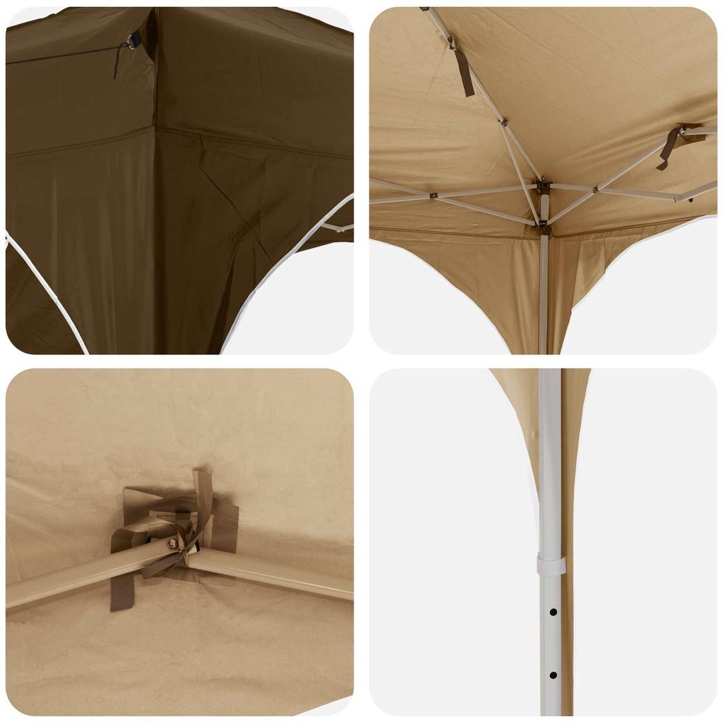 Pop Up Party Tent 290 X 290 X 245 Cm Taupe