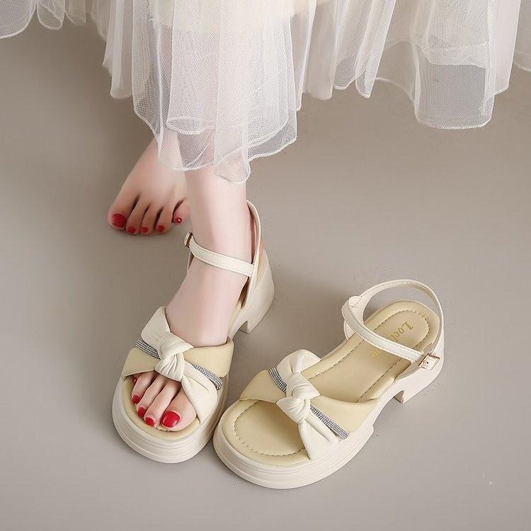

Fairy style with skirt platform Roman sandals women s 2025 new summer French thick heel beach sandals size 34 41 жёлтый
