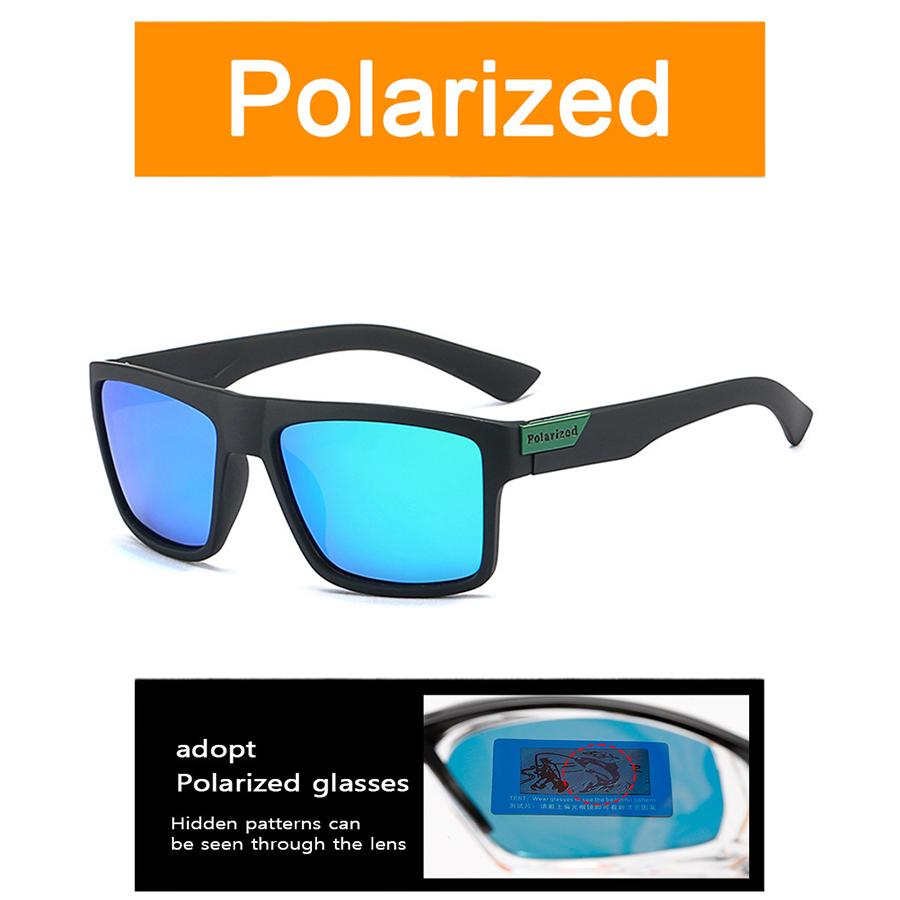 Square Polarized Sunglasses Men New Fashion Retro Driving Fishing Luxury Brand Designer Sun Glasses Vintage Eyewear Women Uv400