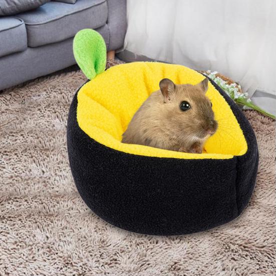 Yousheng Guinea Pigs Bed Soft Touch Keep Warm Sleeping Bed Cute Pet Sofa Christmas Hamster Nest for Small Animals