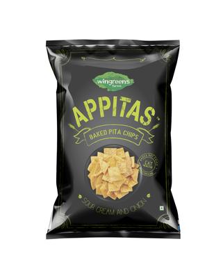 Пита-чипсы со Сметаной и Луком (60 г), Sour Cream And Onion Pita Chips,  Wingreens Farms