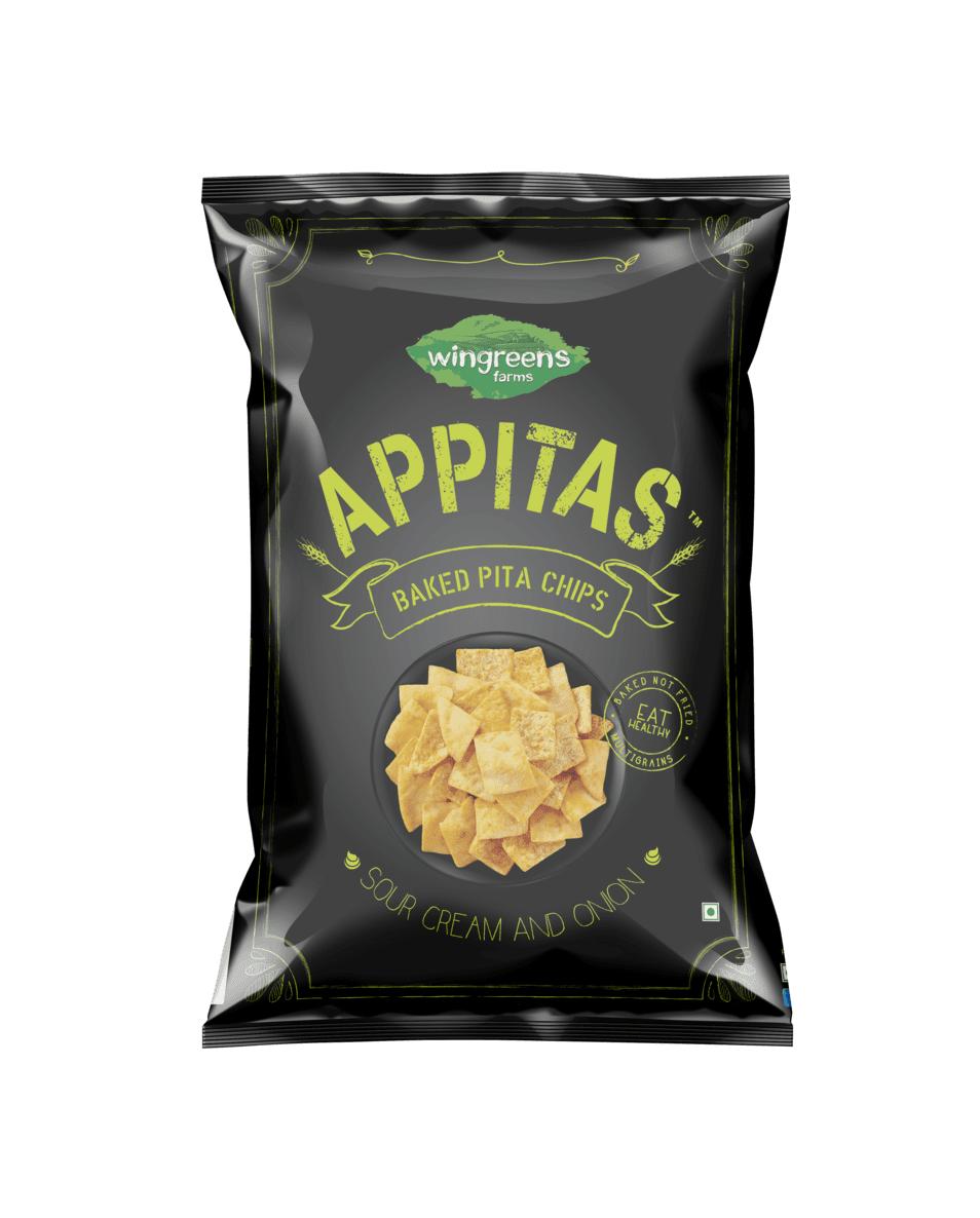 

Пита-чипсы со Сметаной и Луком (60 г), Sour Cream And Onion Pita Chips, Wingreens Farms