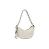 Coach Luna 27 Zipper Closure With Snap Pocket Leather Tote Shoulder Bag Women Bags Chalk-White CC439-B4HA