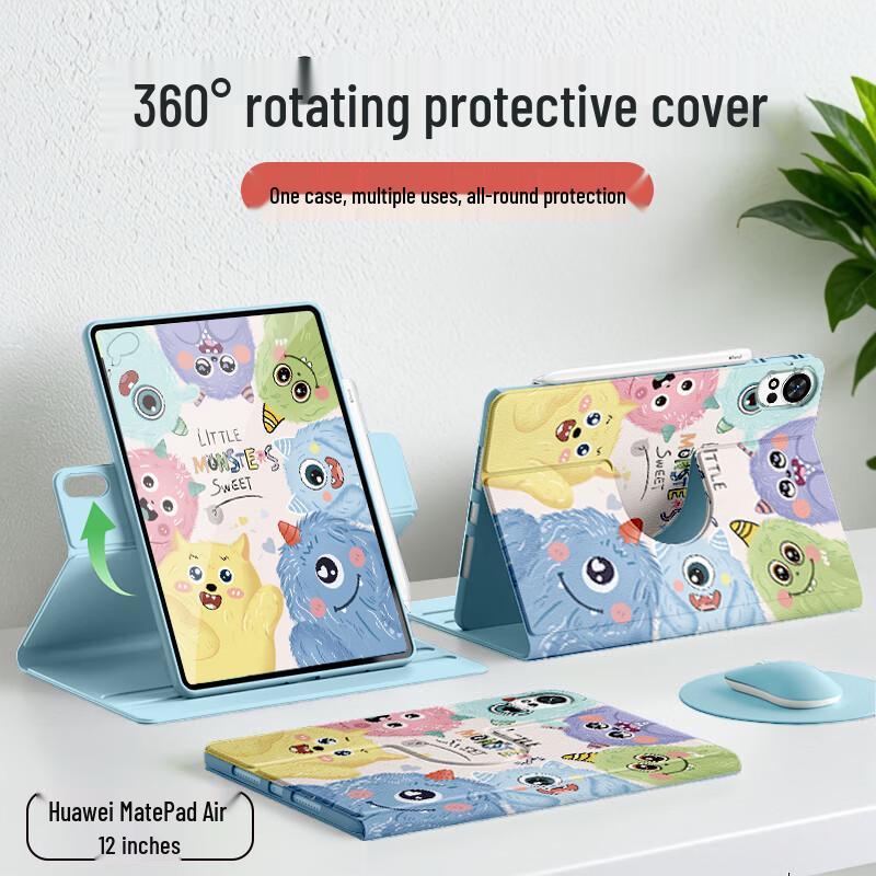 Shell Sister 360-Degree Rotating Stand Protective Case for Huawei MatePads