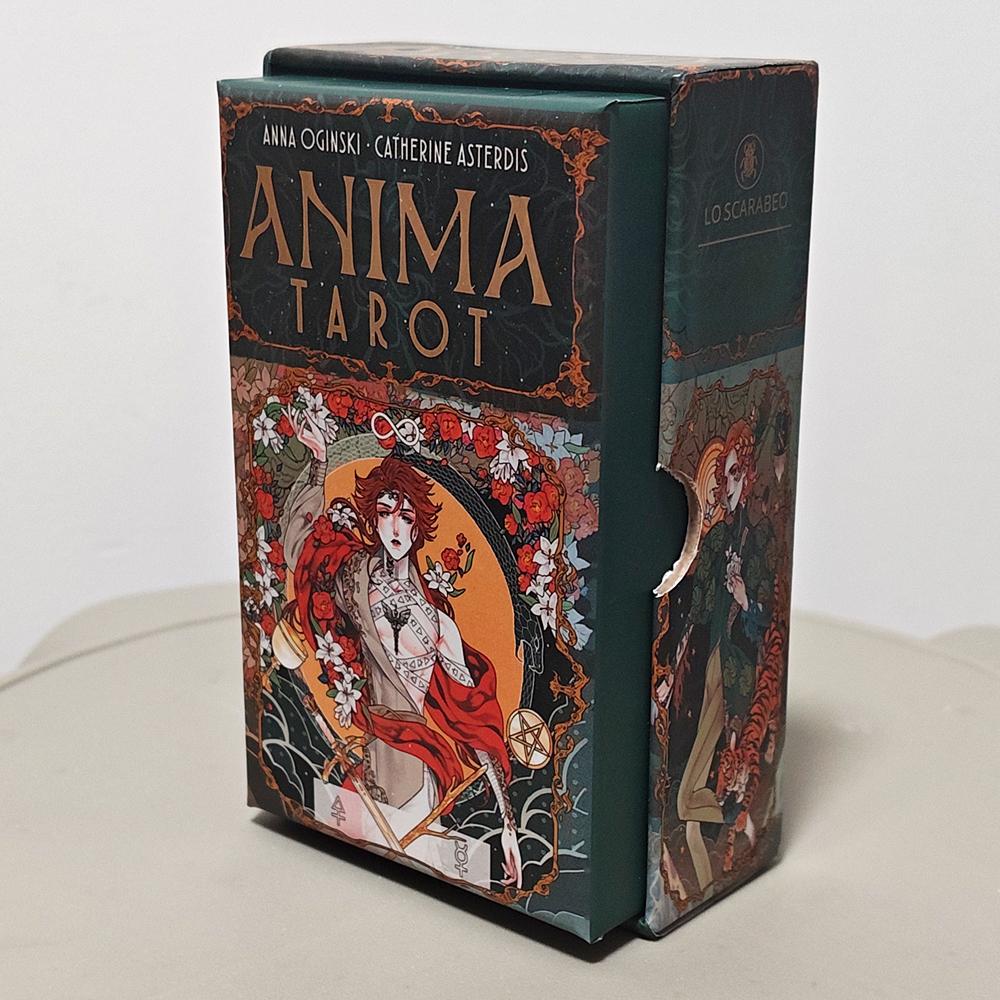 Anima Tarot Deck in Rigid Box 78 Pcs Art Nouveau Tarot Cards 12*7cm Double-embossed with Gorgeous Anime-Style Illustrations
