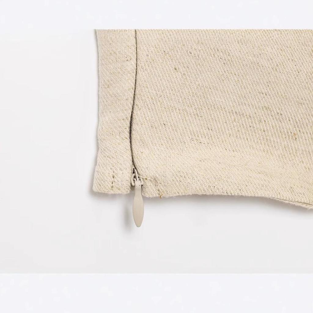 2025 Summer Women's Linen Set: Short Top with Buckle Detail & Midi Skirt