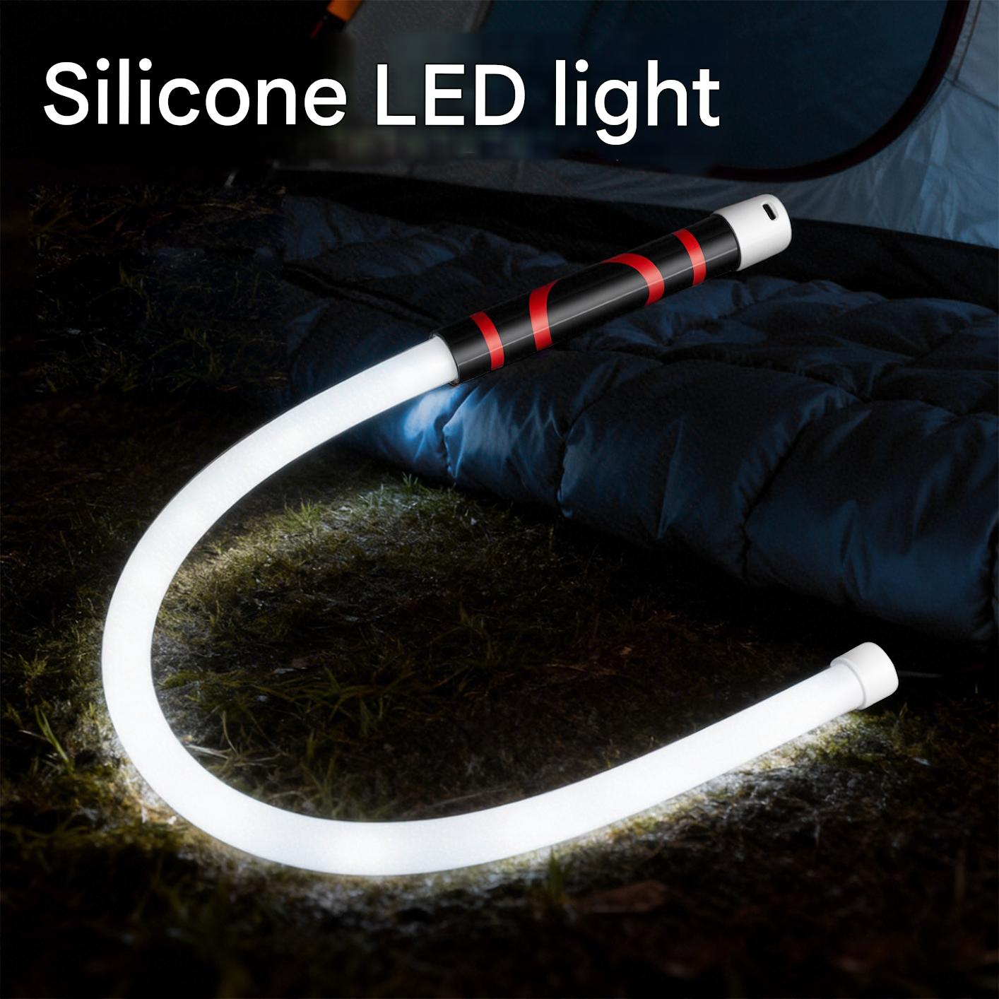

SCKDAY 360° Flexible LED Work Light 800LM Silicone Inspection Lamp Type-C Charging Bendable Flashlight for Tight Engine Space