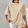 New Casual and Simple Style Top, Short-sleeved Women's T-shirt with Round Neck