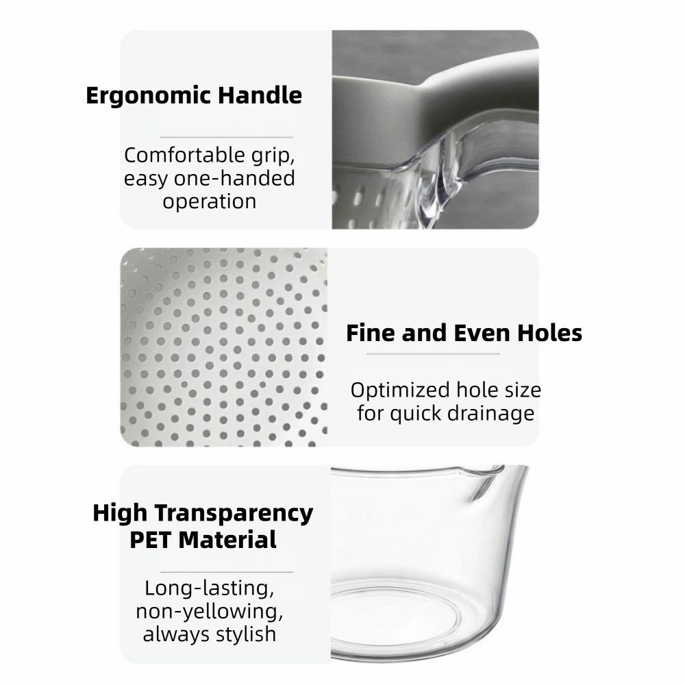 Detachable Double Drain Basket with Handle 2 In 1 Vegetable Washing Bowl Drainage Basket  Household