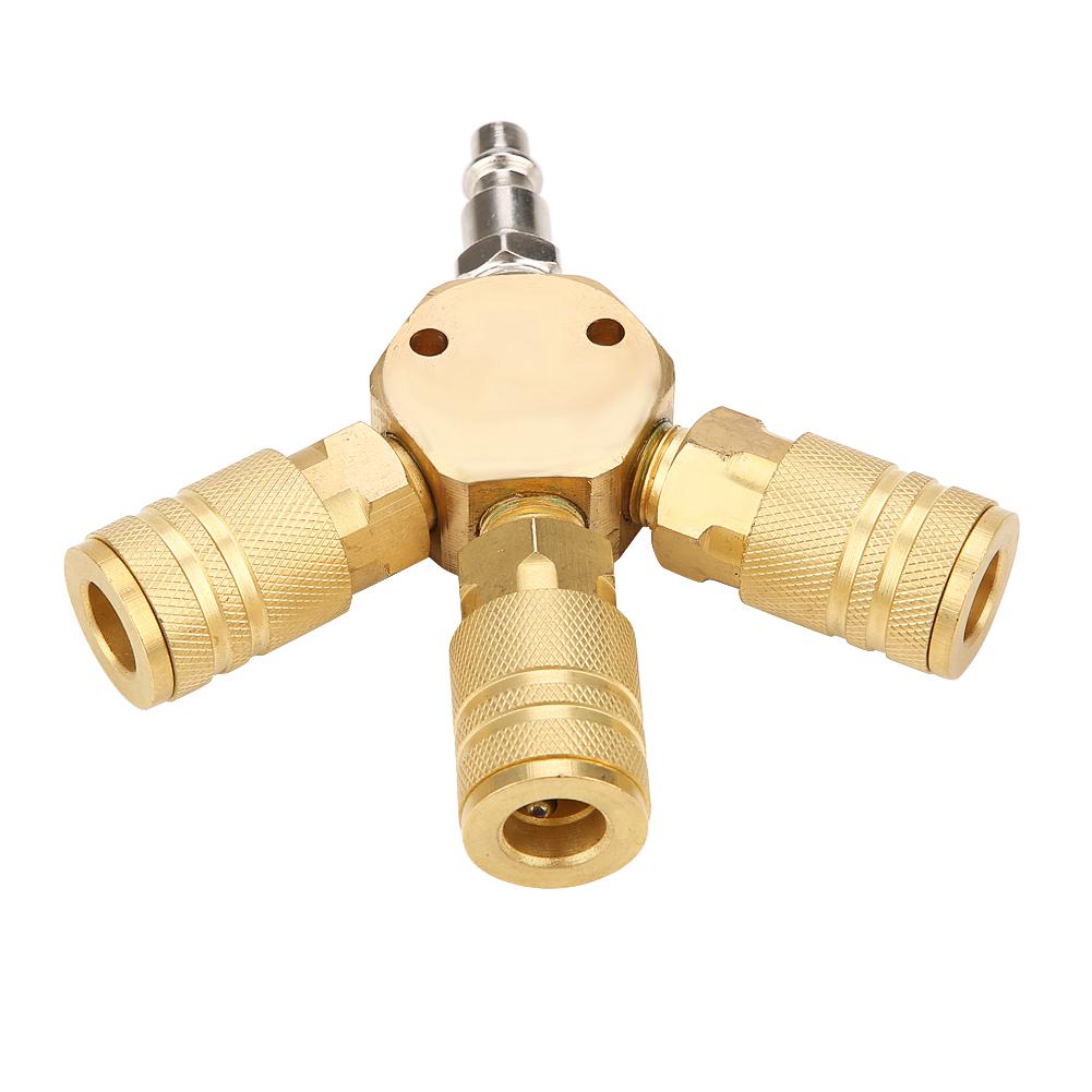 Quick Coupling Air Gas Pneumatic T Shape Three Way Tee Connector for Tube Pipe