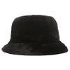 VARZAR Fur Logo Point Bucket Hat Black