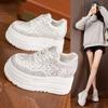 Platform White Shoes Women's Autumn New Foam Platform Women's Shoes Muffin Versatile Full Diamond Casual Shoes