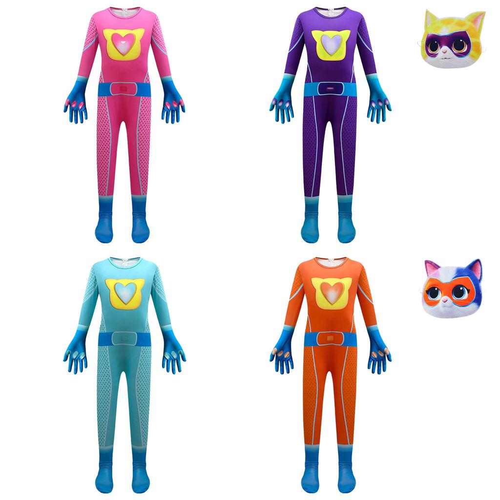 Macacão Fantasia Superkitties para Meninos Para Apresentações 4684