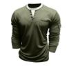 Shoulder Sleeves Men'S Long Sleeved Patchwork T-Shirt Casual Top
