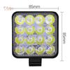 2Pcs 48W Square Bright LED Spotlight Work Light Car SUV Truck Driving Fog Lamp