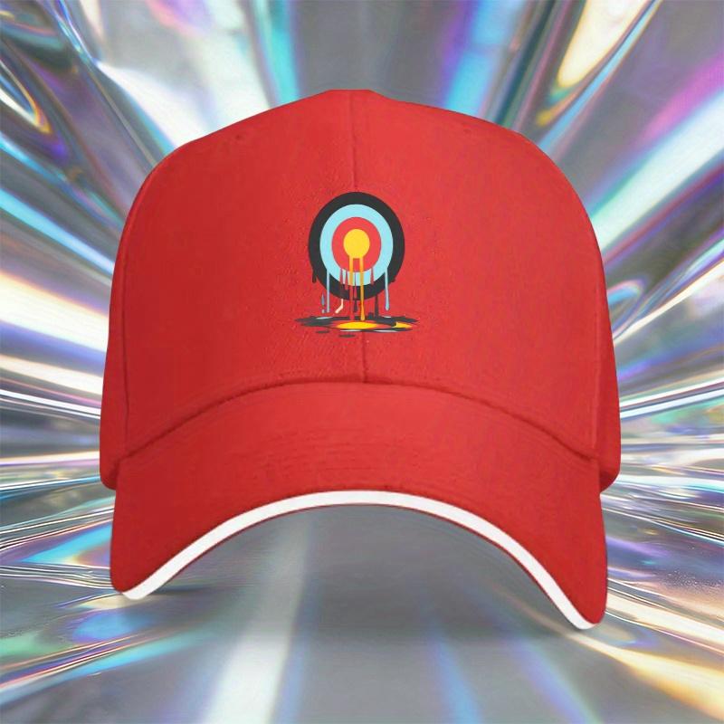 Melting Target Graphic Baseball Cap Polyester Adjustable Street Style Outdoor Adult Cap