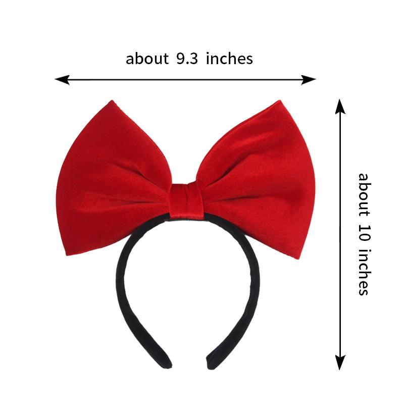 Klasyczna Czerwona 6" Duża Cekinowa Kokarda Opaska do Włosów Dziewczynki Urodziny Festiwal Opaska Dzieci Impreza Cosplay DIY Akcesoria do Włosów Femme