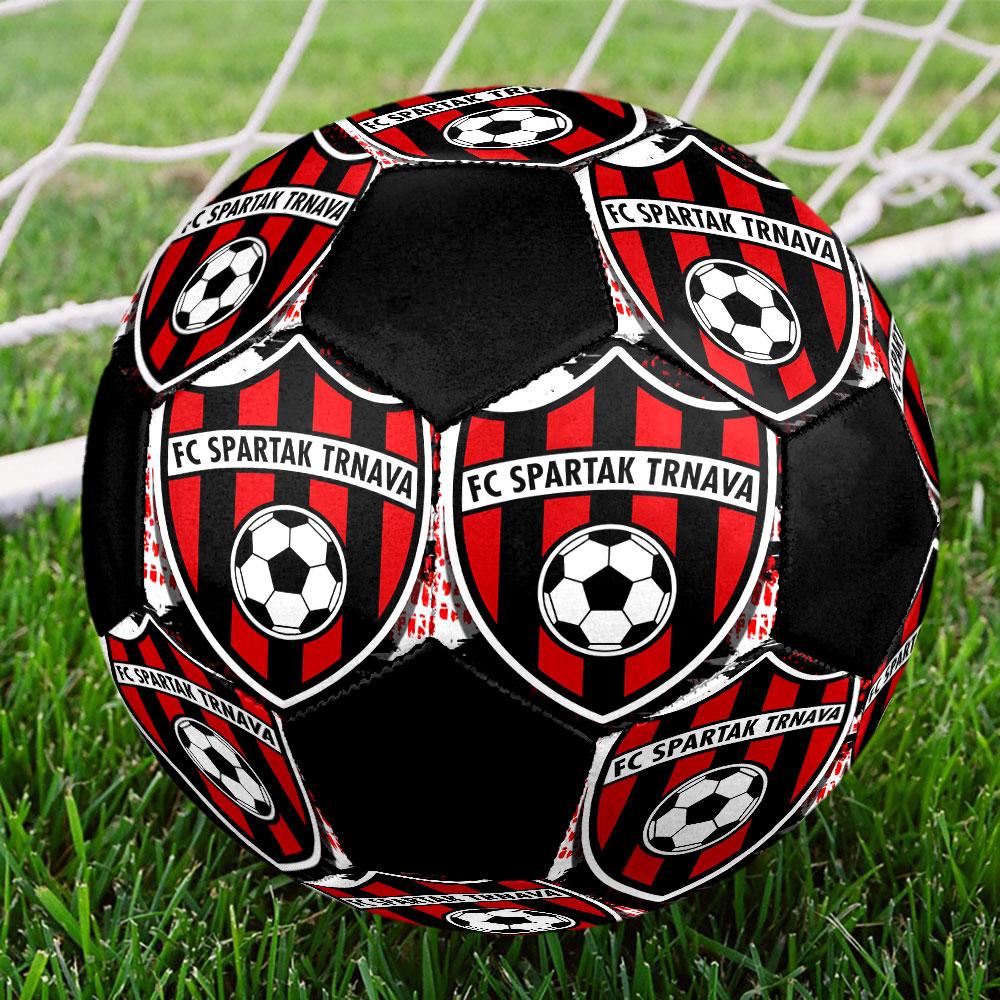 FC Spartak Trnava Soccer Ball Size 5 Colorful Machine Stitched PVC Competition Ready Durable High-Bounce