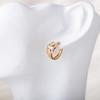 Korean Style Zircon-Studded Four-Petal Flower Geometric Earrings for Women