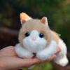 L18Cm Cute Kitten Plush Toy Yellow Male Kitten Shoulder-Resting Style Birthday Gift