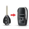 For Toyota Reiz Camry Rav4 Yaris Corolla 4Runner Avlo Crown Flip Modified 2/3/4 Buttons Fob Remote Car Key Shell Case
