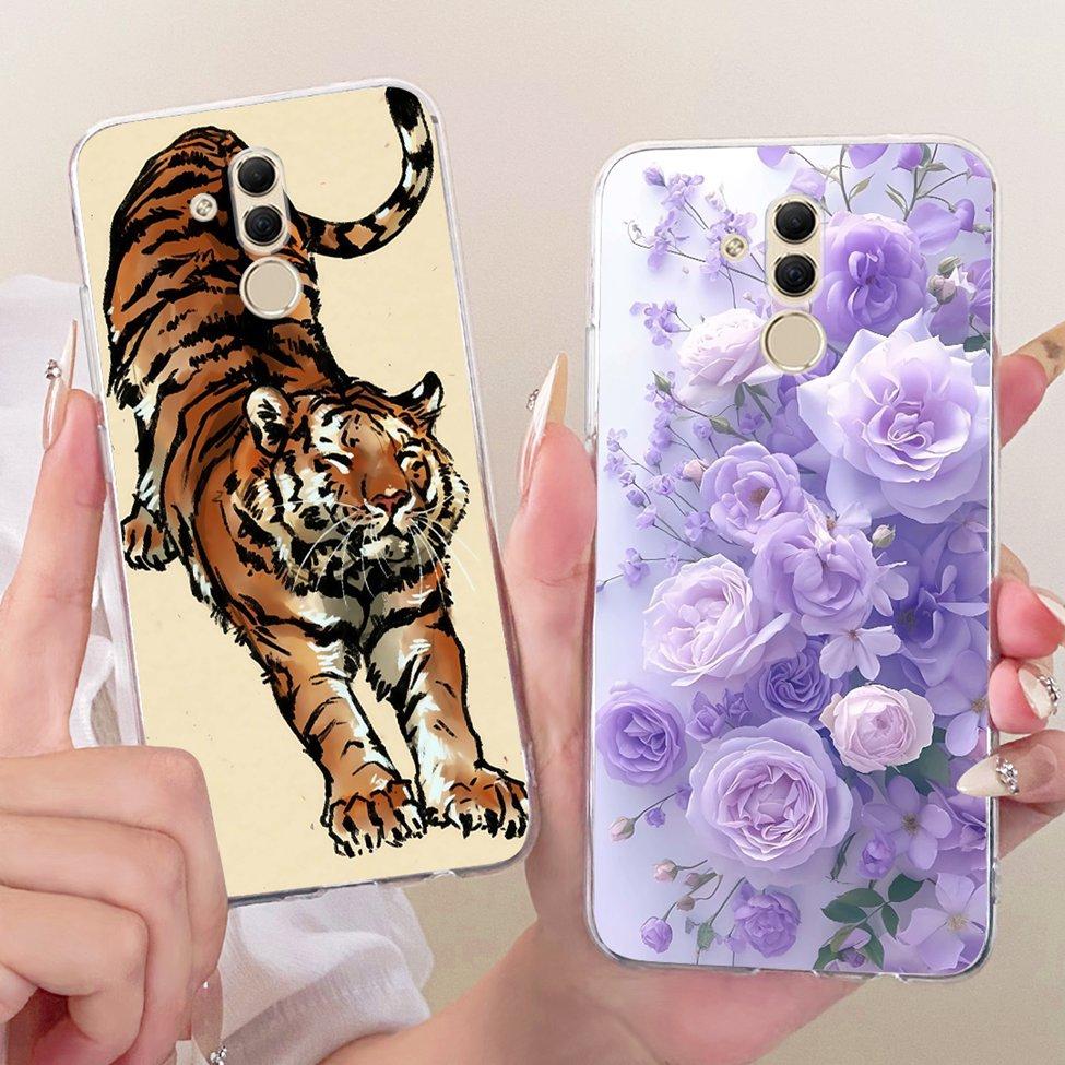 For Huawei Mate 20 Lite Case Cover Transparent Cute Fashion Butterfly Funny Painted Casing For Huawei SNE-AL00 SNE-LX1