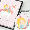 Pink Princess Castle Unicorn Rainbow Heart Wall Art Canvas Painting Posters And Prints Wall Pictures Baby Girl Kids Room Decor