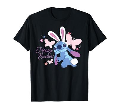 Disney Lilo Stitch Frohe Ostern Hase und Schmetterling & T-Shirt
