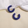 New Candy Color C Ring Stud Earrings Acrylic Earrings Simple and Fashionable Personalized C-shaped Earrings Ear Jewelry Women
