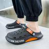Trendy Hole Shoes, Stepping On Shit, Men Wear Thick-Soled Bag Head Slippers, Outdoor Casual Beach Sandals