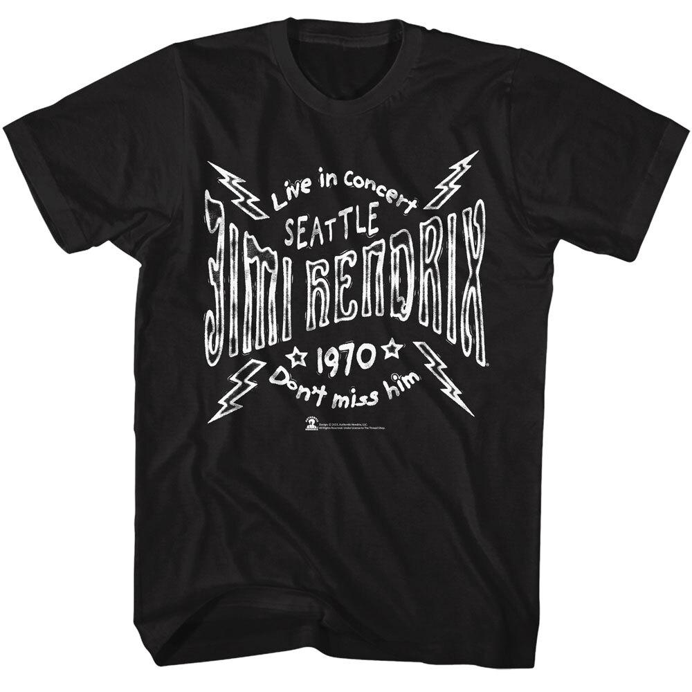 Jimi Hendrix Band Live In Concert Seattle 1970 Don t Miss Him Men T Shirt S