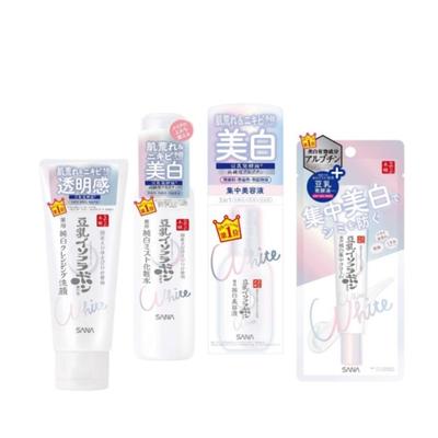 SANA NAMERAKA Aufhellendes Pflegeset für strahlende Haut (Reinigungsmittel, Lotion, Serum, Augencreme)