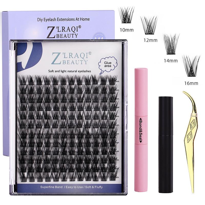 Segmented Eyelash Set, Thick False Eyelashes Three-Dimensional Diy Hot Melt Multi-Hair Grafted Eyelashes Fd Set