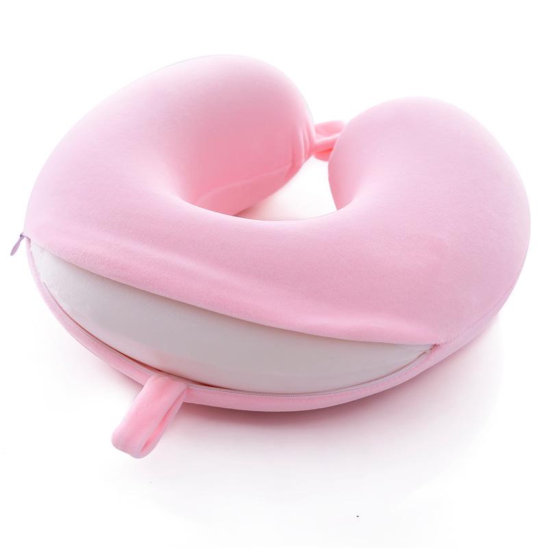 U-Shaped Memory Foam Neck Support Pillow for Travel and Office