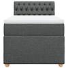 Maison Exclusive - Sommier à lattes de lit avec matelas Gris foncé 80x200 cm Tissu