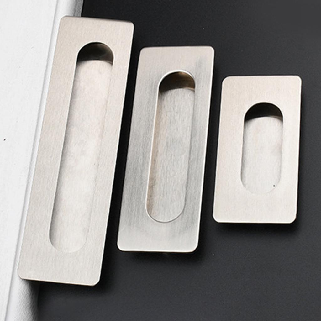 With Screws Cabinet Handle Zinc Alloy Slotted Recessed Handle 1 Pc Concealed Handle Convenient For Furniture Practical