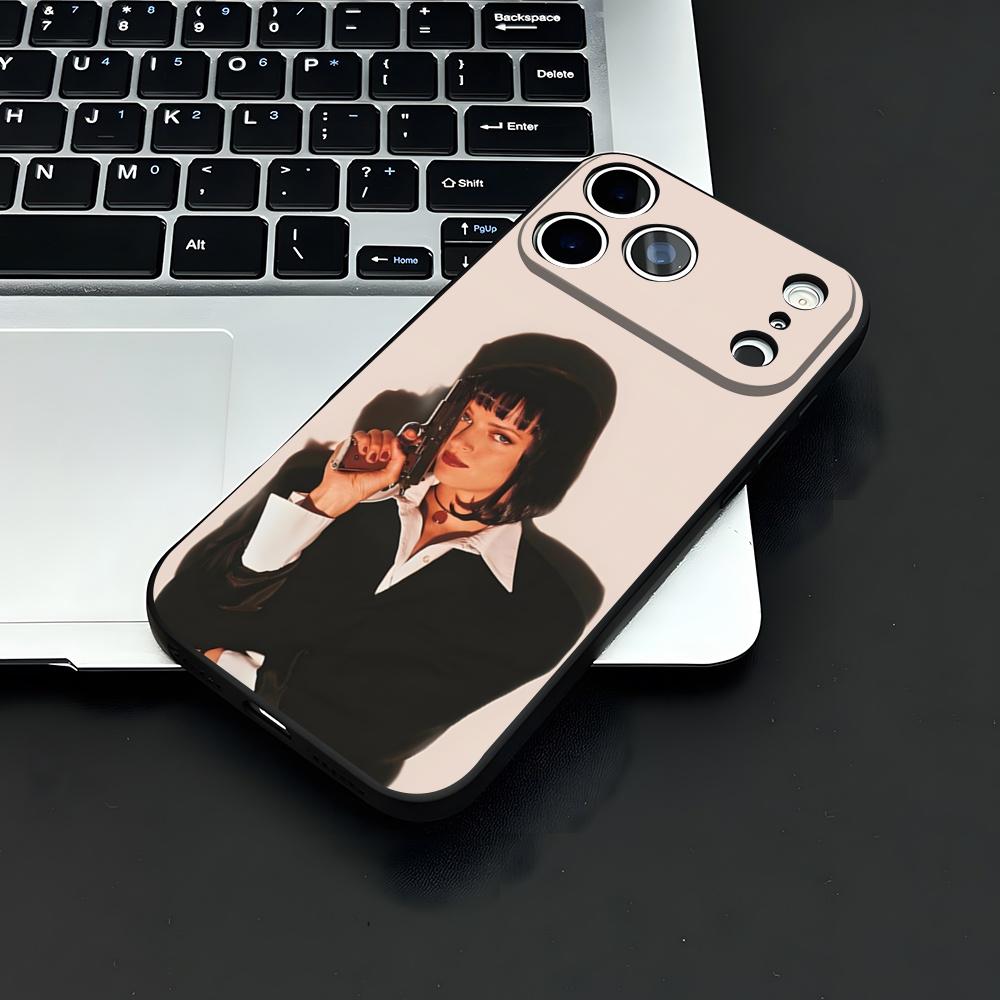 Movie P-Pulp-F- FictionS Phone Case For IPhone 17 Air 16 E Pro Max 15 14 13 Mini 12 Pro 11 Max Plus Black Soft Shell