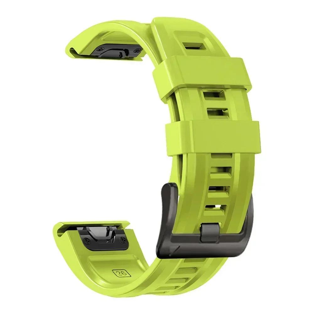 QuickFit 22mm 26mm Silicone Strap for Garmin Fenix 8pro 7 7X E 6X 6 Pro 5 5X Plus Epix/Enduro/Descent Mk2i/Instinct 3 Watchbands