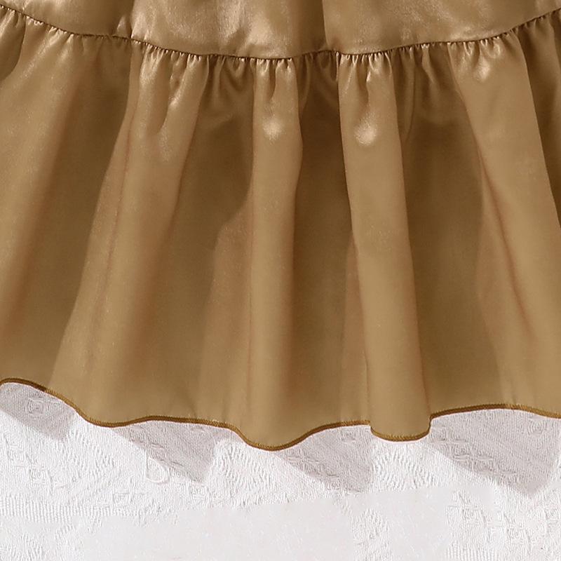 Big Girl Autumn Winter New Elegant V-neck Long Sleeve Flared Waist Slimming Velvet Dress