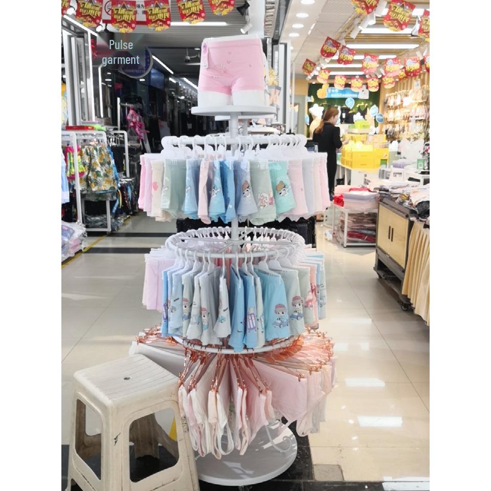 Scaffale in Ferro Rotante da Pavimento per Biancheria Intima e Slip