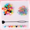 180 Stück Silikon-Haarperlen 5 mm Herz Stern Schmetterling Bunt Weich Pony-Perlen Großhandel Haar-Accessoires Mit Schnell-Einfädler Und 100 Gummi