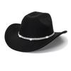Black Bride Cowboy Hat, Western Party Hat, Bachelorette Jazz Hat For Music Festival & Costume Party